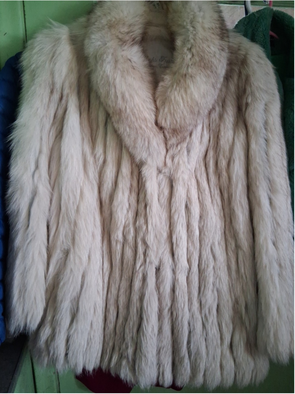 Blue Fox Women's Vintage Coat Medium Excellent Condition Handmade Canada